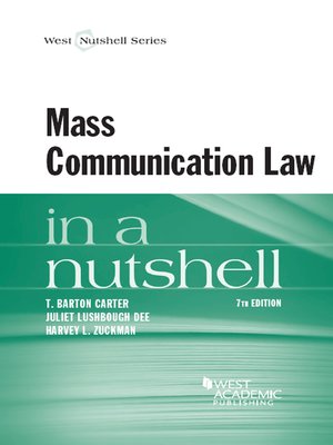 cover image of Mass Communication Law in a Nutshell